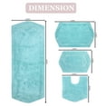 thumbnail image 6 of Home Weavers Waterford Collection 100% Cotton Non-Slip Bathroom Rug Set Machine Washable Bathroom Rug, Bath Rug, U Shaped Contour, Runner, Turquoise Color 4 Piece Bath Rug set, 6 of 8