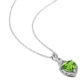 thumbnail image 3 of Everly Women's Peridot and Diamond Accent Sterling Silver Heart Twist Pendant with Chain, 3 of 8
