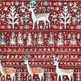 thumbnail image 6 of WYYP Deers Snowflakes Folk Art Round Tablecloth 100% Polyester Christmas Table Cover White, 6 of 8