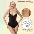 thumbnail image 5 of Viluyesy Shapewear for Womens, Tummy Control Chest Support Snatched Waist Tight Fit High Compression Bodysuit Black S, 5 of 7