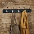 thumbnail image 6 of Melannco 27X5 Inch Wall Mount MDF Coat Rack With 5 Silver Metal  Hooks Black, 6 of 13