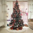 thumbnail image 5 of Thick Christmas Tree Skirt 49 Inches, Soft White Christmas Tree Skirt Round, 5 of 5