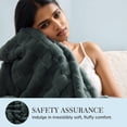 thumbnail image 3 of U by Bedsure Green Fleece Blanket for Couch - Super Soft Cozy Blankets for Women, Girls, 50x60 inches, 3 of 6