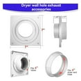 thumbnail image 5 of Dryer Vent Wall Plate with Hose(4 Inch 8 Feet),Twist Lock Dryer Vent Connector Kit,4 Inch Dryer Duct Connector Flange A, 5 of 5