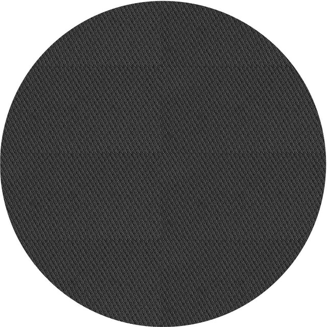 Ahgly Company Tapis Rond Lavable en Machine Intérieur Transitionnel Gris Minuit, 4 Pieds Rond