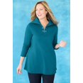 thumbnail image 2 of Catherines Women's Plus Size Suprema Studio Half-Zip Grommet Pullover, 2 of 3