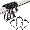 thumbnail image 1 of VALINK 12 Pcs Shower Curtain Hooks Rings Rust-Resistant Metal Smooth for Bathroom, 1 of 6