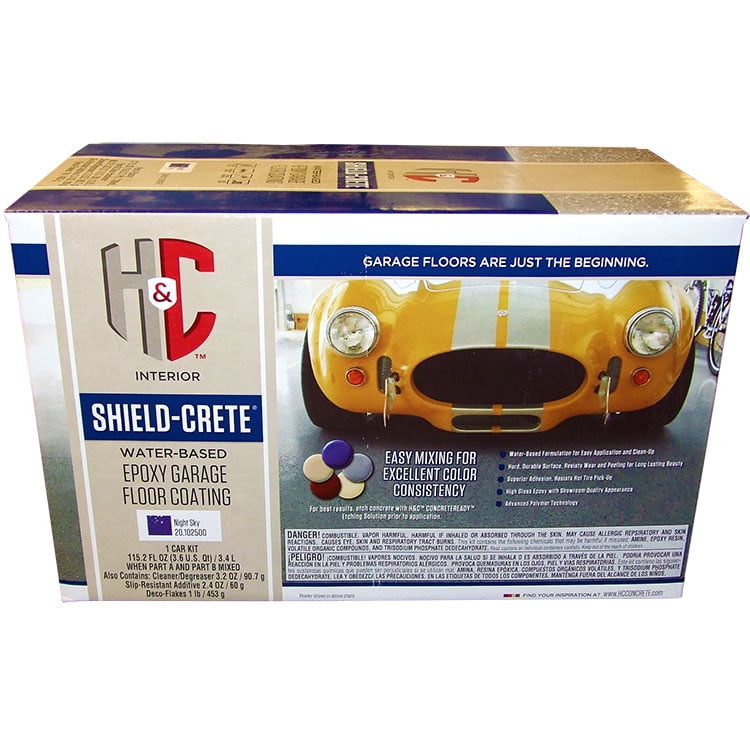 H&C 20.102500 ShieldCrete waterbased Epoxy Garage Floor Coating NIGHT
