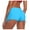 Blue, variant on Women's High Waisted Stretchy Denim Bermuda Shorts Running Bikini Bottoms Swim Briefs Beach Ruched Bottom Summer Casual Beach Shorts S-2XL