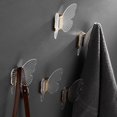 thumbnail image 3 of 1 Uds. Ganchos de mariposa acrílicos para baño, sin perforaciones, para armario de pared.A, 3 of 5