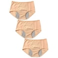 thumbnail image 2 of Gustave Women Period Underwear Leakproof Breathable Hipster Panties Menstrual Postpartum Comfort Cotton Protective Briefs Underpants for Teen Girls, 3 Pack, 2 of 7
