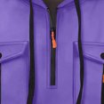 thumbnail image 6 of Mens Pullover Hoodie Fleece Sweatshirt Chest Zip Pockets Kangaroo Pocket Casual Hooded Top, 6 of 8