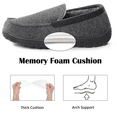 thumbnail image 4 of Berhood Mens Moccasin Slippers Mens Fuzzy House Shoes Warm Plush Bedroom Slippers Indoor Outdoor Greyblack 9, 4 of 7