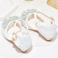 thumbnail image 6 of Akiihool Mary Jane Shoes Girls Mary Jane Dance Party Shoes Princess Sandals for Little GirlsToddler Birthday Christmas (White,4), 6 of 7