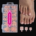 thumbnail image 1 of SWRITATSK Uñas postizas francesas para pies de 120 piezas, puntas cuadradas, 1 of 7
