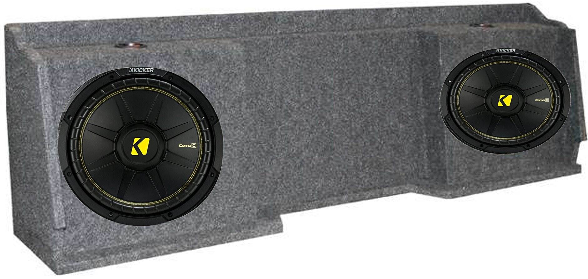 2) Kicker 44CWCS124 12 Inch Subwoofers + GMC Chevy Silverado Ext Cab