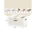 thumbnail image 2 of Shoe Organizer for Closet, Fits up to 24 Pairs, Adjustable Dividers for Shoe Storage, Fabric Shoe Storage Bins with Clear Cover,25.25"x 17"x 12.5"H,Beige, 2 of 8