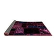 thumbnail image 2 of Ahgly Company Indoor Round Abstract Purple Modern Area Rugs, 3' Round, 2 of 4