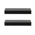 thumbnail image 3 of Kate and Laurel Havlock Wood Shelf Set, Black 2 Piece 18 inch, 3 of 10