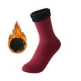 thumbnail image 4 of Yuanlong Womens Socks Plain Thickened Fuzzy Medium Tube Socks For Cold Weather Outdoor Wear Thermal Snow Socks For Ladies, 4 of 6