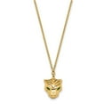 thumbnail image 2 of Primal Gold 14 Karat Yellow Gold Polished Diamond-cut Green Enamel Tiger Necklace, 2 of 3