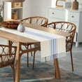 thumbnail image 5 of Native Fab Dining Stripe Table Runner with Tassels 100% Cotton, 14"x72", Sky Blue, 5 of 5