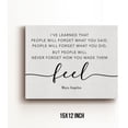 thumbnail image 2 of Inspirational Canvas Wall Art Motivational Quote I''ve Learned That People Will Never Forget How You Made Them Feel Canvas Prints Framed Painting Artwork Home Décor, 2 of 4