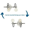 thumbnail image 2 of Axle Collection Two-Light Brushed Nickel Vintage Style Bath Vanity Wall Light, 2 of 2
