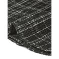 thumbnail image 5 of DARING DIVA Women's Plaid Tweed Jackets Collared Lightweight Shackets XS Black, 5 of 6