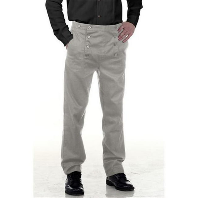 The Pirate Dressing C1403 Pantalon pour Hommes en Coton Cent pour Cent - Gris - Très Grand