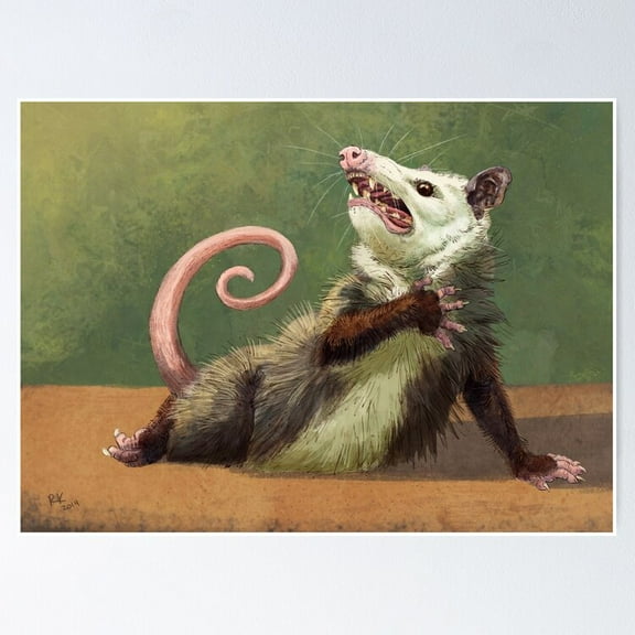 Poster Amateur Opossum Actress - No Framed, Vintage Wall Art, Trendy Retro Print, Positive Quote Poster, Room Decor, Wall Art, Poster Only
