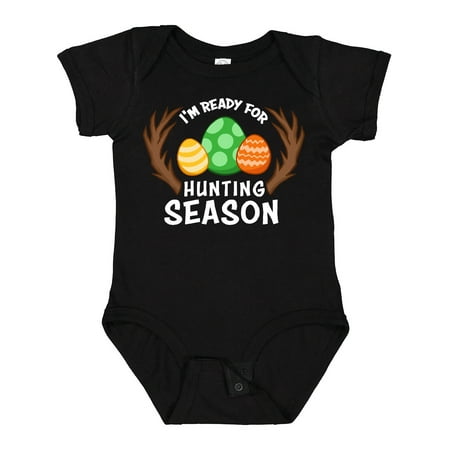 

Inktastic I m Ready for Hunting Season Easter Eggs and Antlers Gift Baby Boy or Baby Girl Bodysuit