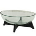 thumbnail image 6 of DecMode 18" x 8" Clear Glass Kitchen Serving Bowl with Black Wooden Base, 1-Piece, 6 of 8