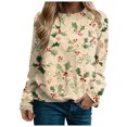 thumbnail image 6 of Jkety Ugly Sweater Christmas Women Christmas Sweatshirts for Women 2025 Crew Neck Winter Holiday Cute Pullovers Yellow,XL, 6 of 7