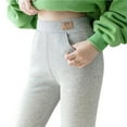 thumbnail image 2 of Wosthever Mallas con forro polar para mujer, mallas deportivas de Color sólido para niña, pantalones de invierno elásticos para mujer, accesorio de Suministros térmicos Gris claro/XL Wosthever HA046943-02, 2 of 6