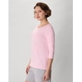 thumbnail image 4 of Hanes Women's T-Shirt Raglan Sleeve Tee Stretch Cotton Plain 6 Colors sz S-2XL, 4 of 7