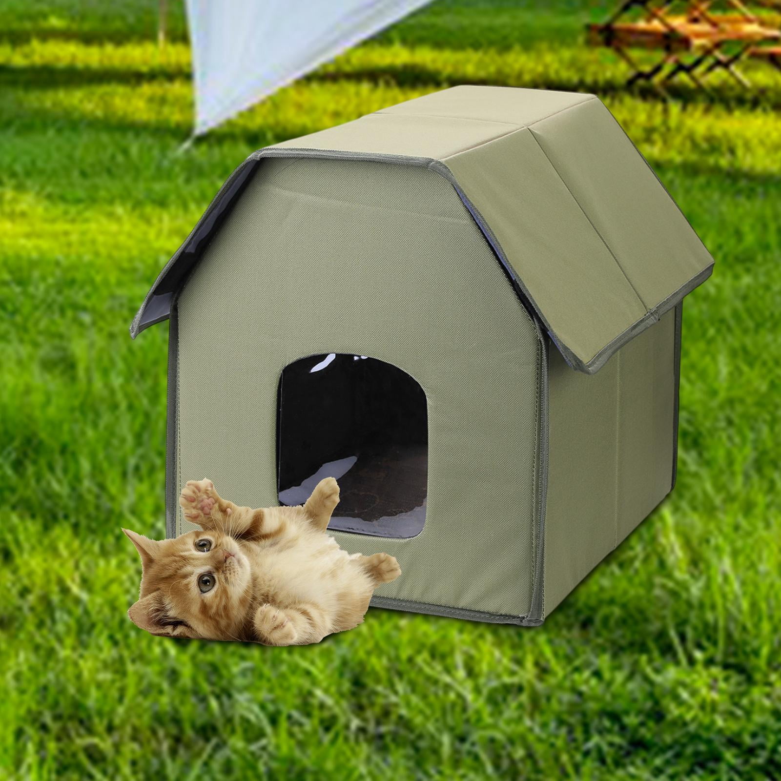 Bvdfgk Cat House for Outdoor Cats Pet Supplies Kitten Bed Dog House Warm Stray Top