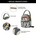 thumbnail image 4 of FORMRS Crossbody Bag for Women Quilted Travel Shoulder Cell Phone Purse with Chain Strap Handbag, Gray Game Day, 4 of 7