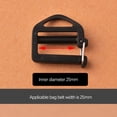 thumbnail image 5 of 2 Pieces Backpack Webbing Buckles Replacement Harness Holder Bag Plastic Backpack Webbing Buckle Component Adjustment Ladderlock Slider Fastener Replacing Part, 5 of 5