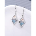 thumbnail image 2 of CACA LADY Mustard Seed Earrings 925 Sterling Silver Turquoise Mountain Dangle Drop Earrings Faith Jewelry Gifts for Women, 2 of 5