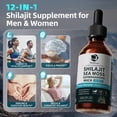 thumbnail image 2 of Shilajit Liquid Drops with Sea Moss, Ashwagandha, Fulvic Acid, Liquid Vitamins Supplement for Men Women, Energy, Antioxidant, Immune Support, 60ML/2 FL Oz, 2 of 7