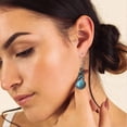 thumbnail image 4 of Bohemian Style Turquoise Dotted Earrings - for Girlfriend Wife or Daughter, 4 of 6