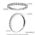 thumbnail image 4 of Vir Jewels 1/5 CTTW Milgrain Diamond Wedding Band 14K White Gold Prong Set Round Size 8.5 Female, 4 of 7