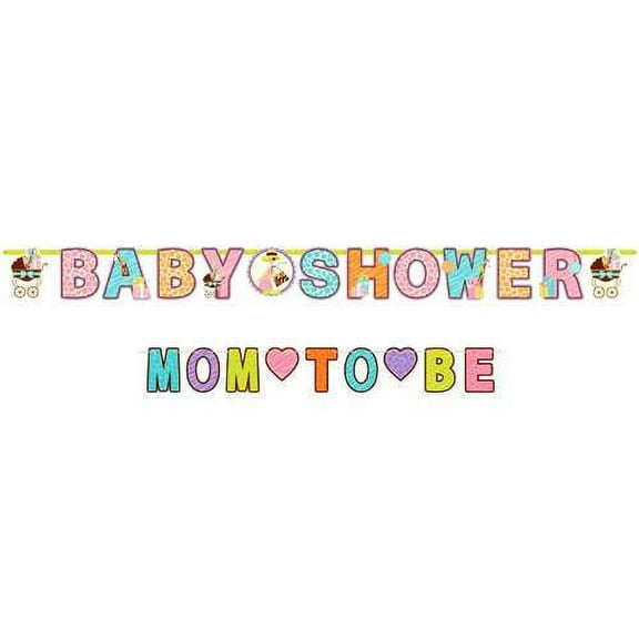 Baby Shower 'Mom to Be' Jumbo Letter Banner Kit (1ct)