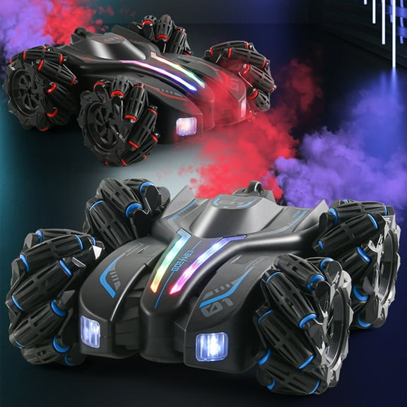 Dmlowu Remote Control Car - Rotating Toy Cars for Kids, Sturdy Rc Truck with Lighting Music, Long Lasting Plastic Rc Cars Toy Gift for Christmas Holiday Birthday Party