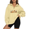 thumbnail image 2 of 2023 Chandail en Molleton de Mode pour Femmes 50 % de Rabais Liquidation Femmes Décontracté Imprimé Halloween Col Rabattu Manches Longues Blouse Ample Chandail Tops, 2 of 4