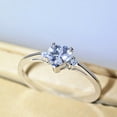 thumbnail image 4 of Heart Shaped Vintage Ring Diamond Zircon Silver Plated Copper White Gold Plated Anniversary Gift For You Today, 4 of 5