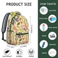 thumbnail image 5 of Small Floral Print School Backpack for Students Multifunctional Travel Bag with Colorful Watercolor Flower Pattern, Adjustable Straps for Everyday Use, 5 of 5