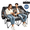 Black, variant on PNKKODW Oversized Padded Double Camping Chair Heavy Duty Folding Loveseat Supports Up to 800 lb 2 Person Outdoor Lawn Chair with Cooler Bags and Wine Glass Holders