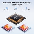 thumbnail image 5 of DOOGEE N55 Pro Android Phone,Unlocked Phone with 16GB RAM 256GB ROM,6.56" HD+ 90Hz IPS Screen, Octa Core,5150mAh Dual SIM Android 14 Smartphone,Face Unlock,Dark Blue, 5 of 7